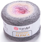 YarnArt FLOWERS ALPACA 413 серый-астра оптом